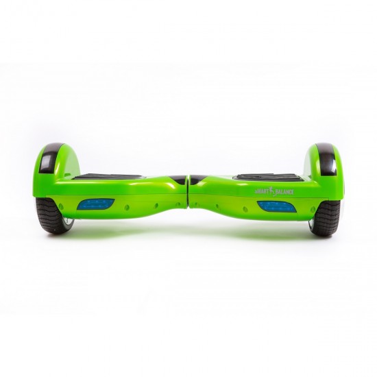 Pachet Hoverboard 6.5 inch cu Scaun Standard, Regular Green PRO, Autonomie Extinsa si Hoverkart Ergonomic Alb, Smart Balance 3