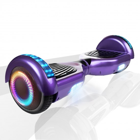Pachet Hoverboard 6.5 inch cu Scaun cu Suspensii, Regular Purple PRO, Autonomie Extinsa si Hoverkart Negru cu Suspensii Duble, Smart Balance 2
