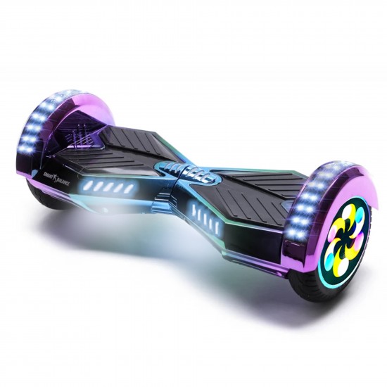 Pachet Hoverboard 8 inch cu Scaun cu Suspensii, Transformers Dakota PRO, Autonomie Standard si Hoverkart Rosu cu Suspensii Duble, Smart Balance 2