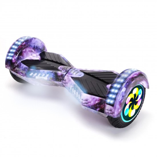 Pachet Hoverboard 8 inch cu Scaun cu Suspensii, Transformers Galaxy PRO, Autonomie Standard si Hoverkart Albastru cu Suspensii Duble, Smart Balance 2