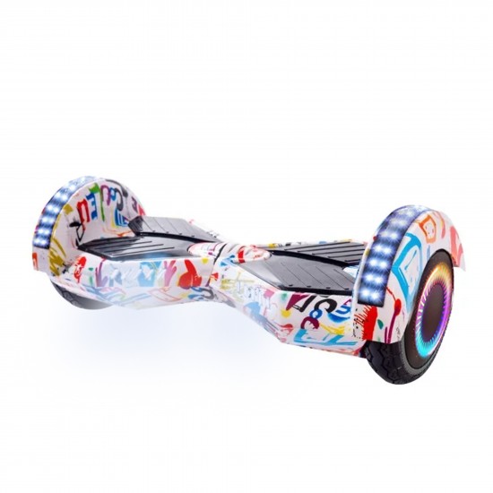 Pachet Hoverboard 6.5 inch cu Scaun Standard, Transformers Splash PRO, Autonomie Extinsa si Hoverkart Ergonomic Rosu, Smart Balance 2
