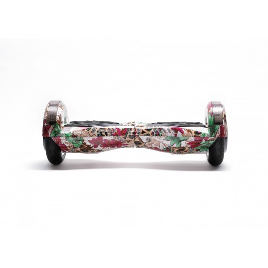 Pachet Hoverboard 8 inch cu Scaun Standard, Transformers SkullColor PRO, Autonomie Extinsa si Hoverkart Ergonomic Alb, Smart Balance 3