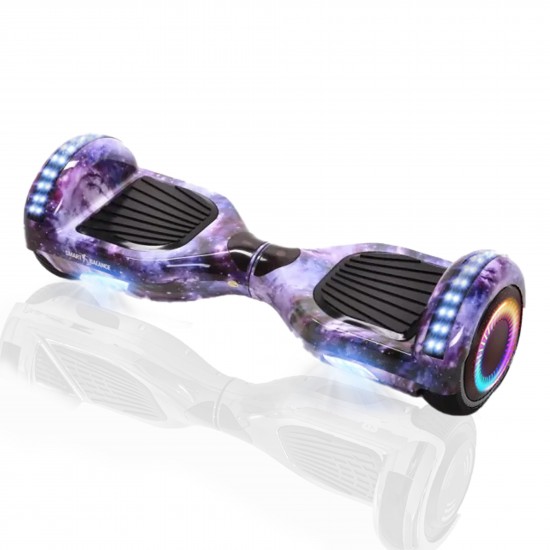 Pachet Hoverboard 6.5 inch cu Scaun Standard, Regular Galaxy PRO, Autonomie Extinsa si Hoverkart Ergonomic Roz, Smart Balance 2