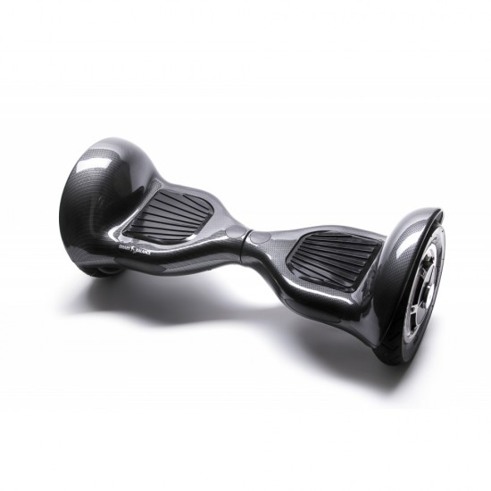 Pachet Hoverboard 10 inch cu Scaun Standard, Off-Road Carbon, Autonomie Extinsa si Hoverkart Ergonomic Albastru, Smart Balance 2