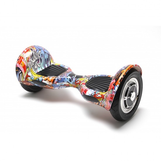 Pachet Hoverboard 10 inch cu Scaun Standard, Off-Road HipHop Orange, Autonomie Standard si Hoverkart Ergonomic Roz, Smart Balance 2