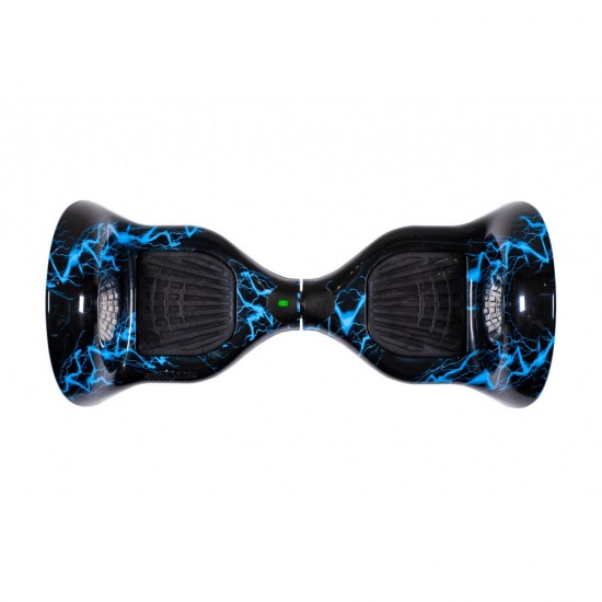 Pachet Hoverboard 10 inch cu Scaun Standard, Off-Road Thunderstorm Blue, Autonomie Extinsa si Hoverkart Ergonomic Albastru, Smart Balance 4