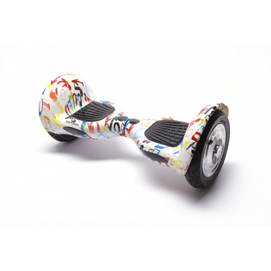 Pachet Hoverboard 10 inch cu Scaun cu Suspensii, Off-Road Splash, Autonomie Extinsa si Hoverkart Albastru cu Suspensii Duble, Smart Balance 2