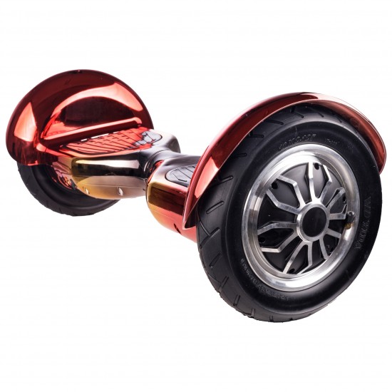 Pachet Hoverboard 10 inch cu Scaun Standard, Off-Road Sunset, Autonomie Extinsa si Hoverkart Ergonomic Rosu, Smart Balance 2