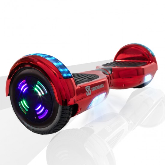 Pachet Hoverboard 6.5 inch cu Scaun Standard, Regular ElectroRed Junior, Autonomie Standard si Hoverkart Ergonomic Negru, Smart Balance 2