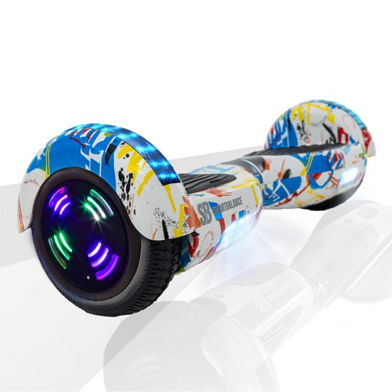 Pachet Hoverboard 6.5 inch cu Scaun cu Suspensii, Regular Splash Junior, Autonomie Standard si Hoverkart Rosu cu Suspensii Duble, Smart Balance 2