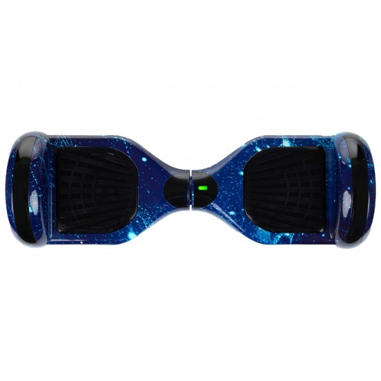 Pachet Hoverboard 6.5 inch cu Scaun Standard, Regular Galaxy Blue Junior, Autonomie Standard si Hoverkart Ergonomic Portocaliu, Smart Balance 4