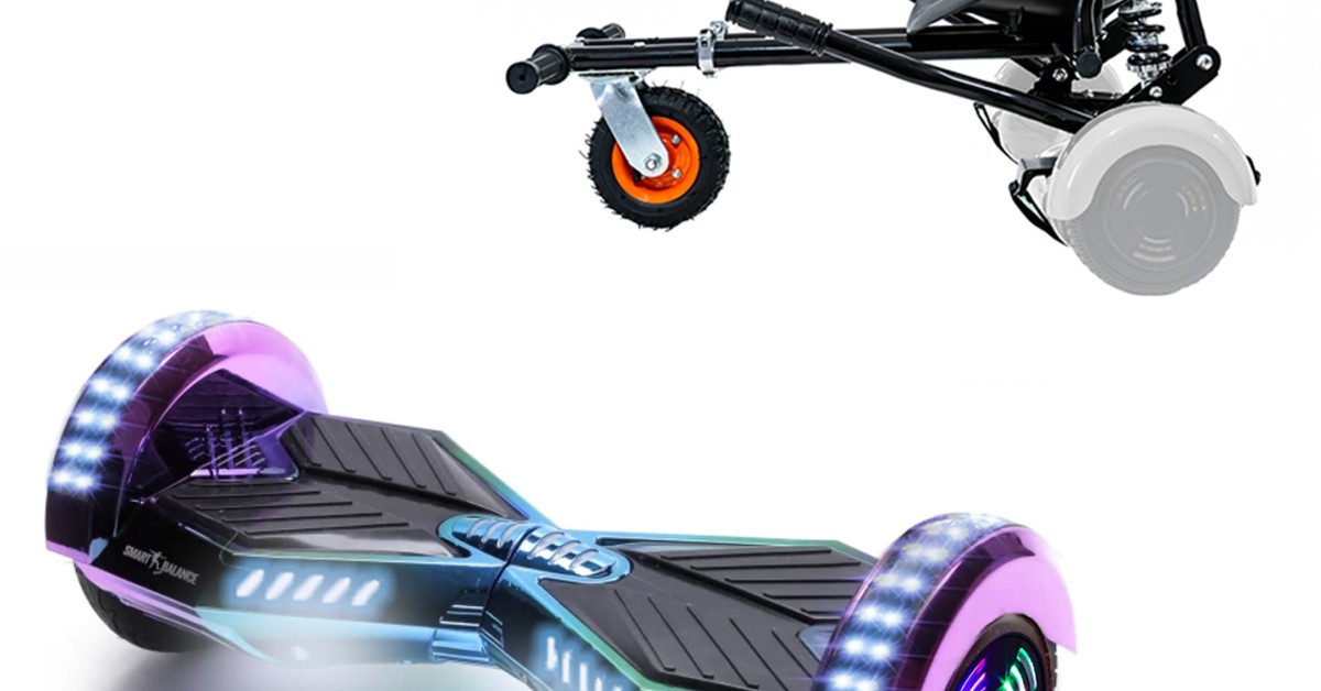 Pachet Hoverboard 6.5 inch cu Scaun cu Suspensii, Transformers Dakota ...