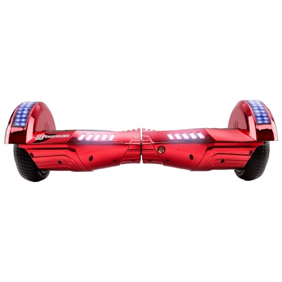 Pachet Hoverboard 6.5 inch cu Scaun cu Suspensii, Transformers ElectroRed Junior, Autonomie Standard si Hoverkart Rosu cu Suspensii Duble, Smart Balance 3