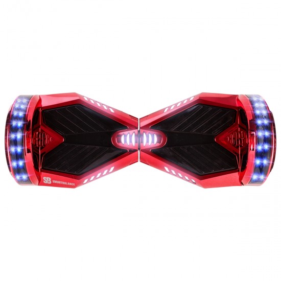 Pachet Hoverboard 6.5 inch cu Scaun cu Suspensii, Transformers ElectroRed Junior, Autonomie Standard si Hoverkart Rosu cu Suspensii Duble, Smart Balance 4