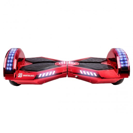 Pachet Hoverboard 6.5 inch cu Scaun cu Suspensii, Transformers ElectroRed Junior, Autonomie Standard si Hoverkart Rosu cu Suspensii Duble, Smart Balance 5