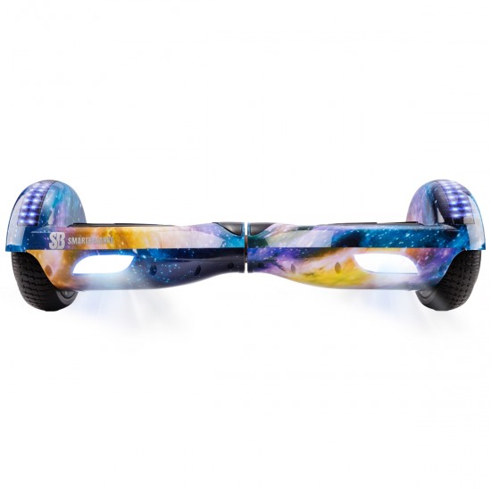 Pachet Hoverboard 6.5 inch cu Scaun Standard, Regular Galaxy Orange Junior, Autonomie Standard si Hoverkart Ergonomic Rosu, Smart Balance 3