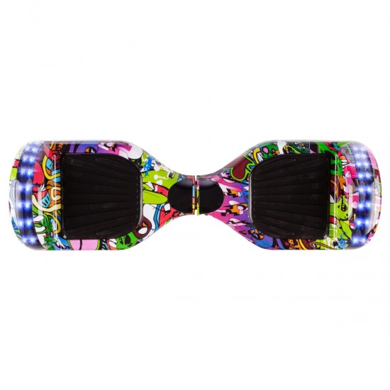 Pachet Hoverboard 6.5 inch cu Scaun cu Suspensii, Regular Multicolor Junior, Autonomie Standard si Hoverkart Albastru cu Suspensii Duble, Smart Balance 4