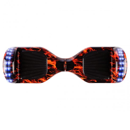 Pachet Hoverboard 6.5 inch cu Scaun cu Suspensii, Regular Flame Junior, Autonomie Standard si Hoverkart Rosu cu Suspensii Duble, Smart Balance 4