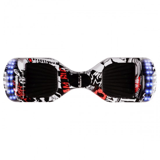 Pachet Hoverboard 6.5 inch cu Scaun cu Suspensii, Regular Last Dead Junior, Autonomie Standard si Hoverkart Albastru cu Suspensii Duble, Smart Balance 4