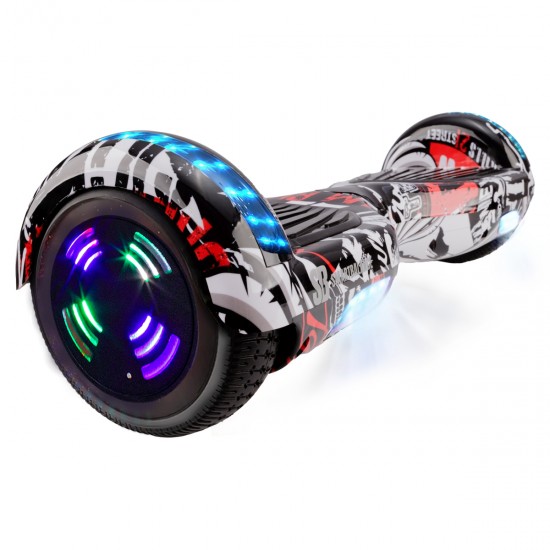 Pachet Hoverboard 6.5 inch cu Scaun cu Suspensii, Regular Last Dead Junior, Autonomie Standard si Hoverkart Albastru cu Suspensii Duble, Smart Balance 2
