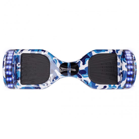 Pachet Hoverboard 6.5 inch cu Scaun Standard, Regular Camouflage Blue Junior, Autonomie Standard si Hoverkart Ergonomic Portocaliu, Smart Balance 3