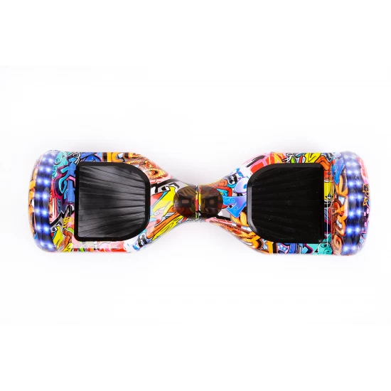 Pachet Hoverboard 6.5 inch cu Scaun Standard, Regular HipHop Orange PRO, Autonomie Extinsa si Hoverkart Ergonomic Rosu, Smart Balance 5