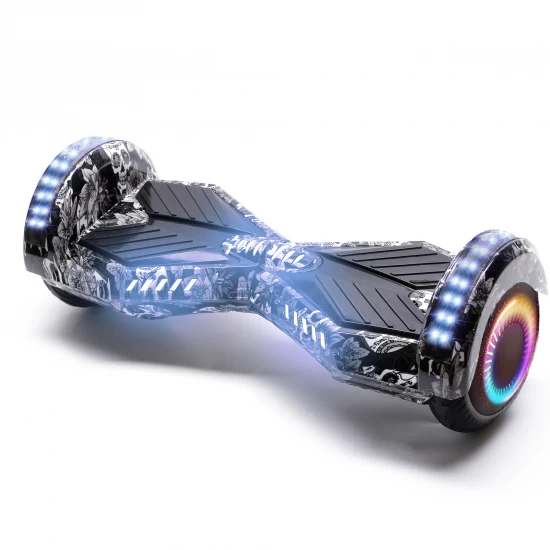 Pachet Hoverboard 6.5 inch cu Scaun cu Suspensii, Transformers SkullHead PRO, Autonomie Standard si Hoverkart Albastru cu Suspensii Duble, Smart Balance 10