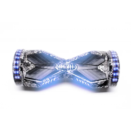 Pachet Hoverboard 6.5 inch cu Scaun cu Suspensii, Transformers SkullHead PRO, Autonomie Standard si Hoverkart Albastru cu Suspensii Duble, Smart Balance 8