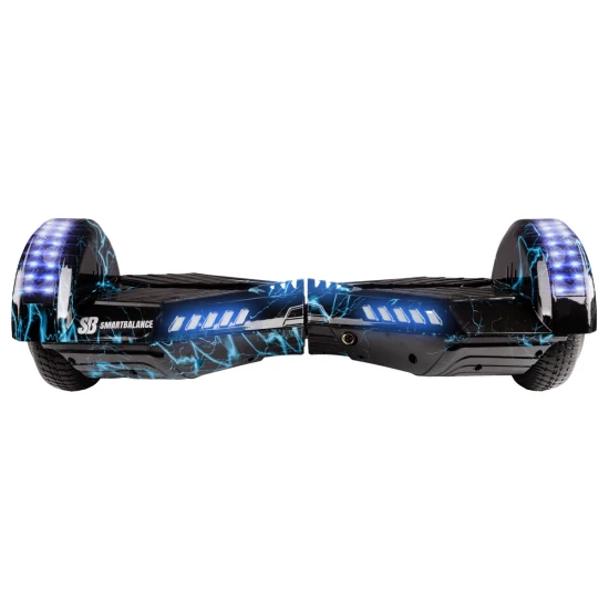 Pachet Hoverboard 6.5 inch cu Scaun Standard, Transformers Thunderstorm Blue PRO, Autonomie Extinsa si Hoverkart Ergonomic Portocaliu, Smart Balance 3