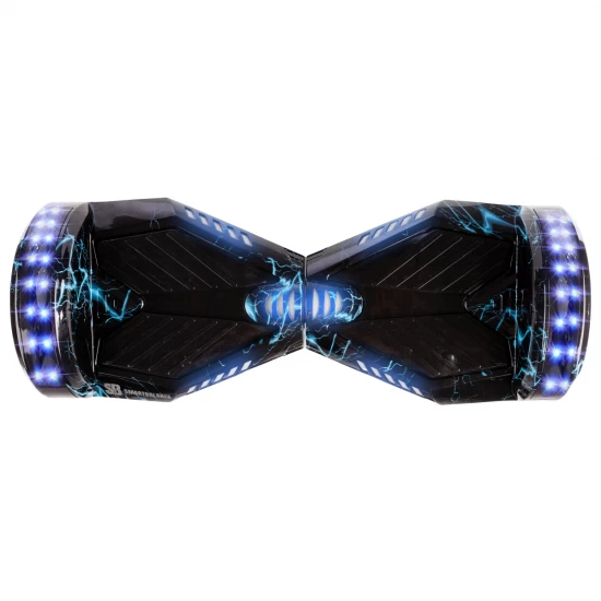 Pachet Hoverboard 6.5 inch cu Scaun Standard, Transformers Thunderstorm Blue PRO, Autonomie Extinsa si Hoverkart Ergonomic Portocaliu, Smart Balance 4