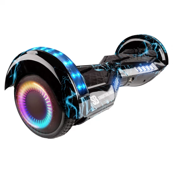 Pachet Hoverboard 6.5 inch cu Scaun Standard, Transformers Thunderstorm Blue PRO, Autonomie Extinsa si Hoverkart Ergonomic Portocaliu, Smart Balance 2