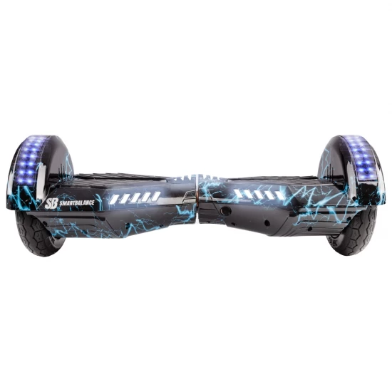 Pachet Hoverboard 8 inch cu Scaun cu Suspensii, Transformers Thunderstorm Blue PRO, Autonomie Extinsa si Hoverkart Rosu cu Suspensii Duble, Smart Balance 3