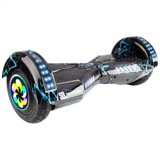 Pachet Hoverboard 8 inch cu Scaun cu Suspensii, Transformers Thunderstorm Blue PRO, Autonomie Extinsa si Hoverkart Rosu cu Suspensii Duble, Smart Balance 6