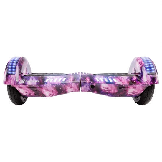 Pachet Hoverboard 8 inch cu Scaun Standard, Transformers Galaxy Pink PRO, Autonomie Standard si Hoverkart Ergonomic Roz, Smart Balance 3