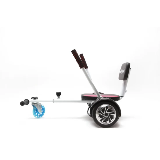 Pachet Hoverboard 10 inch cu Scaun Confort, Off-Road Galaxy PRO, Autonomie Extinsa si Hoverkart cu Burete Alb, Smart Balance 8