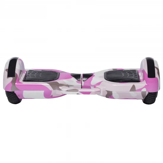 Set Hoverboard cu Scaun, Hoverkart Ergonomic, Boxe Bluetooth, Lumini LED si Auto Balans, roti 6.5'', 15km Autonomie, Putere 700W, Baterie 4Ah Samsung Cell, Smart Balance Regular Camouflage Pink cu maner 2