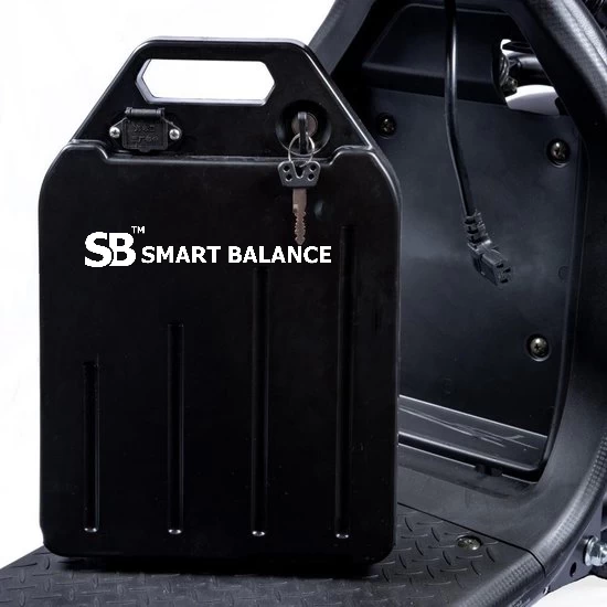 Baterie Smart Balance detașabilă, universală pentru moped, scuter și motocicletă electrică, 60V, 20Ah, 5A, 1200Wh, autonomie până la 65 km, poziționare verticală 3