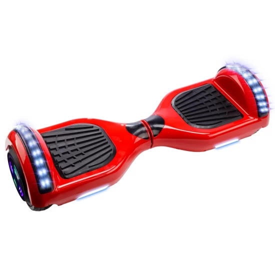 Pachet Hoverboard 6.5 inch cu Scaun Confort, Regular Red Junior, Autonomie Standard si Hoverkart cu Burete Negru, Smart Balance 7