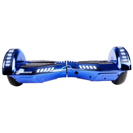 Pachet Hoverboard 6.5 inch cu Scaun Confort, Transformers ElectroBlue Junior, Autonomie Standard si Hoverkart cu Burete Negru, Smart Balance 3