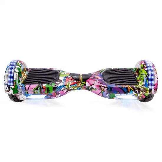 Pachet Hoverboard 6.5 inch cu Scaun cu Suspensii, Regular Multicolor Junior, Autonomie Standard si Hoverkart Albastru cu Suspensii Duble, Smart Balance 5